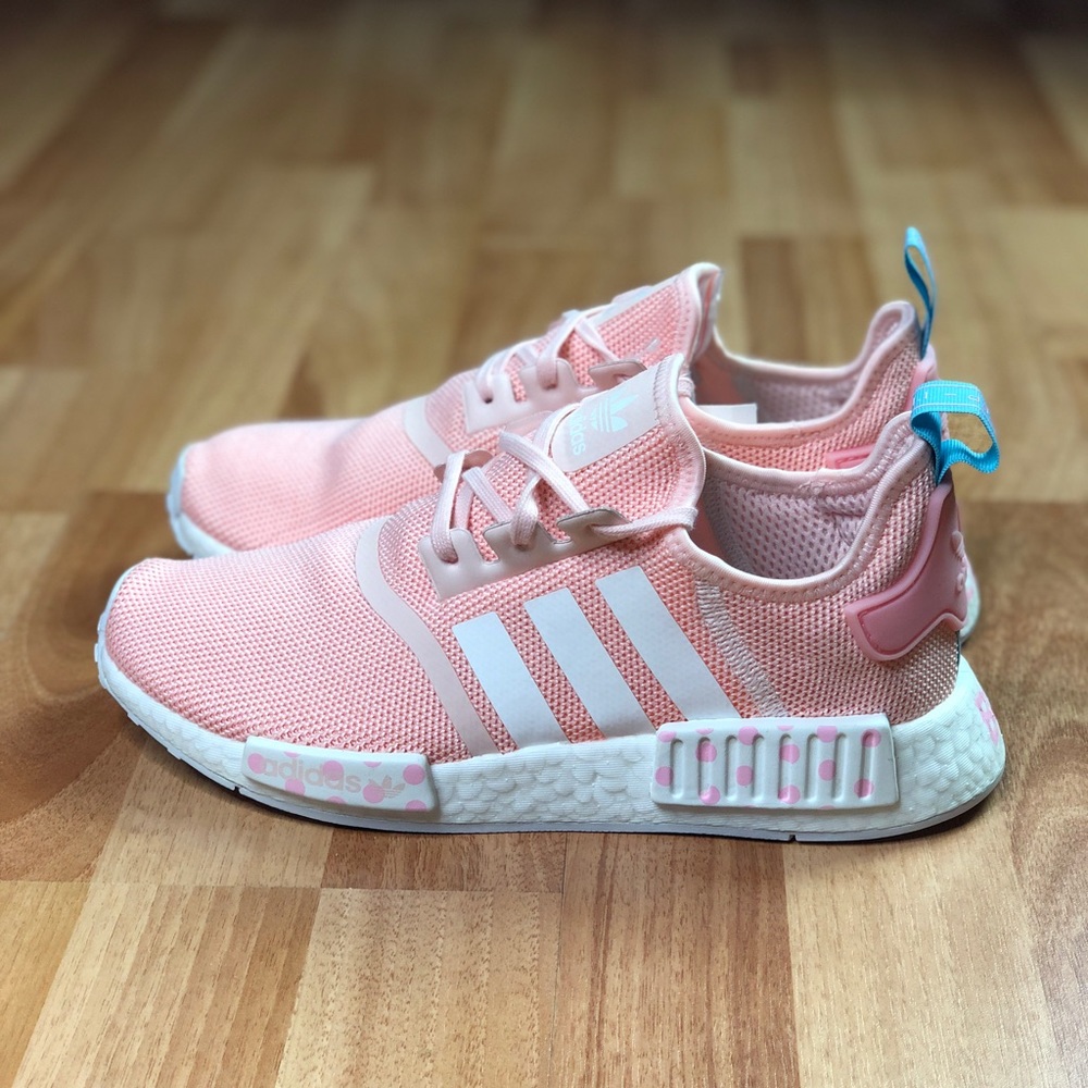 adidas Women's Light Pink and White Athletic Sneakers - Picture 8 of 13